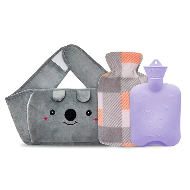Portable Water Filled Hot Water Bag Belt Winter Hand and Waist Warmer for Women Travel Home Office Cozy Heat Relief