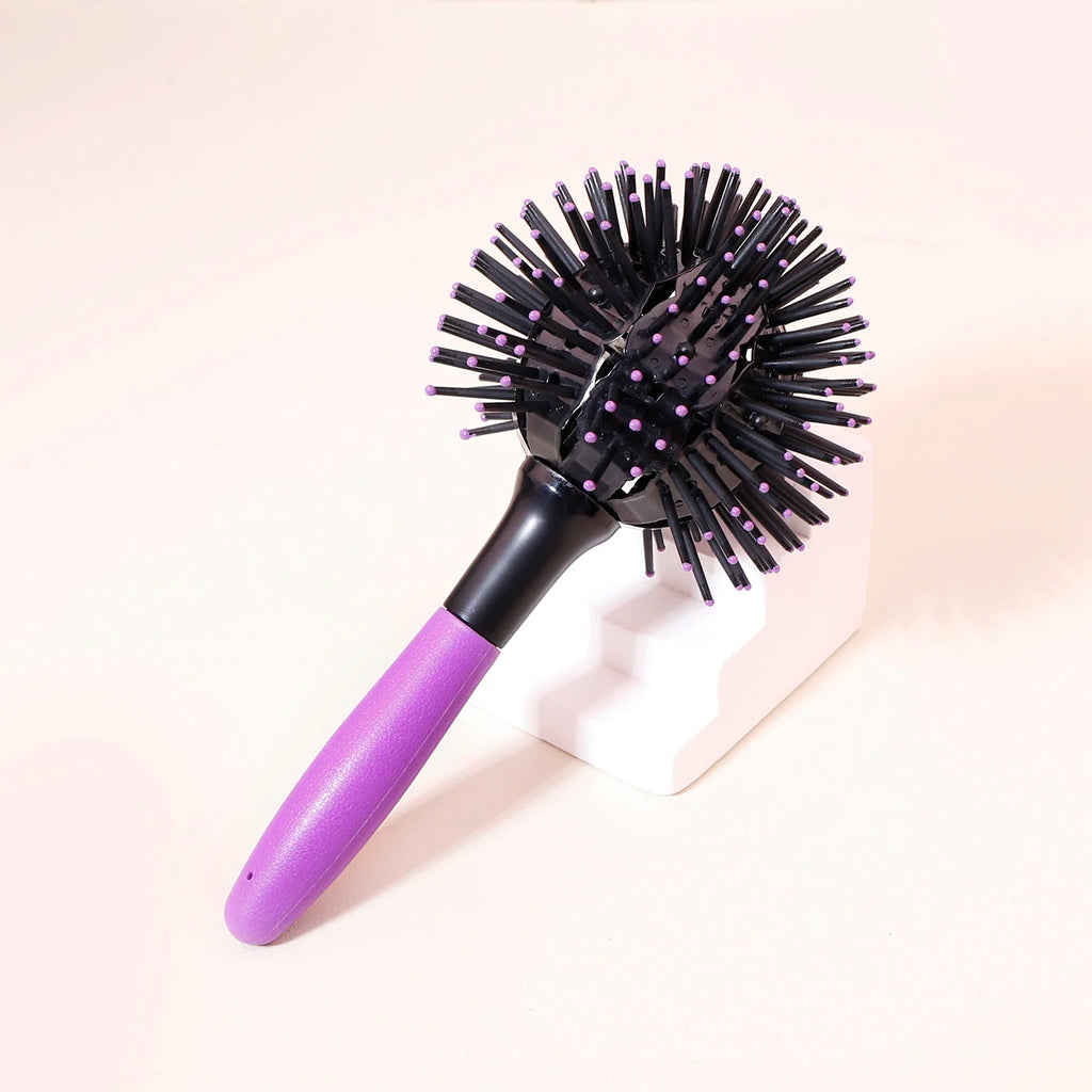 1/3Pcs 3D Bomb Curl Hair Brush 360° round Styling Hair Brush Detangling Hairbrush Spherical Ball，Special for Real Hair Wigs