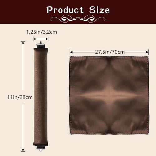 Heatless Hair Curler Velvet, Heatless Curls Overnight Hair Curlers to Sleep In, Overnight Rods Heatless Curls for Short Long Hair All Hair Types Styling Tools-4Pcs Brown