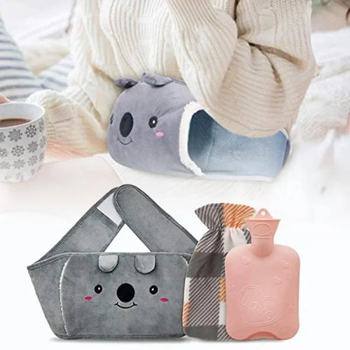 Portable Water Filled Hot Water Bag Belt Winter Hand and Waist Warmer for Women Travel Home Office Cozy Heat Relief